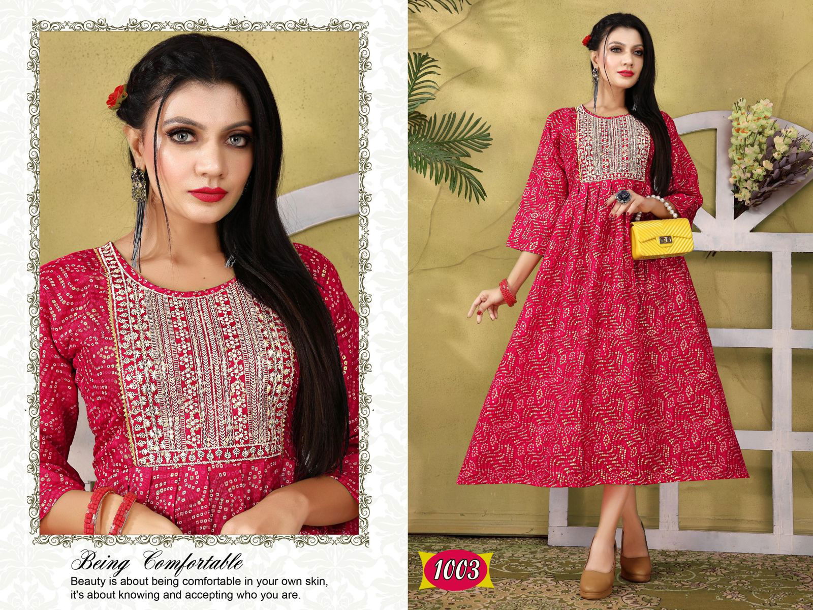 Golden Britt 1 New Designer Fancy Wear Anarkali Kurti Collection